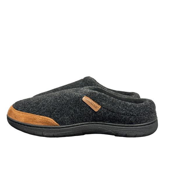 Haggar Mens Clog Slippers Size Large Gray Felt Memory Foam Lightweight New - Picture 6 of 10